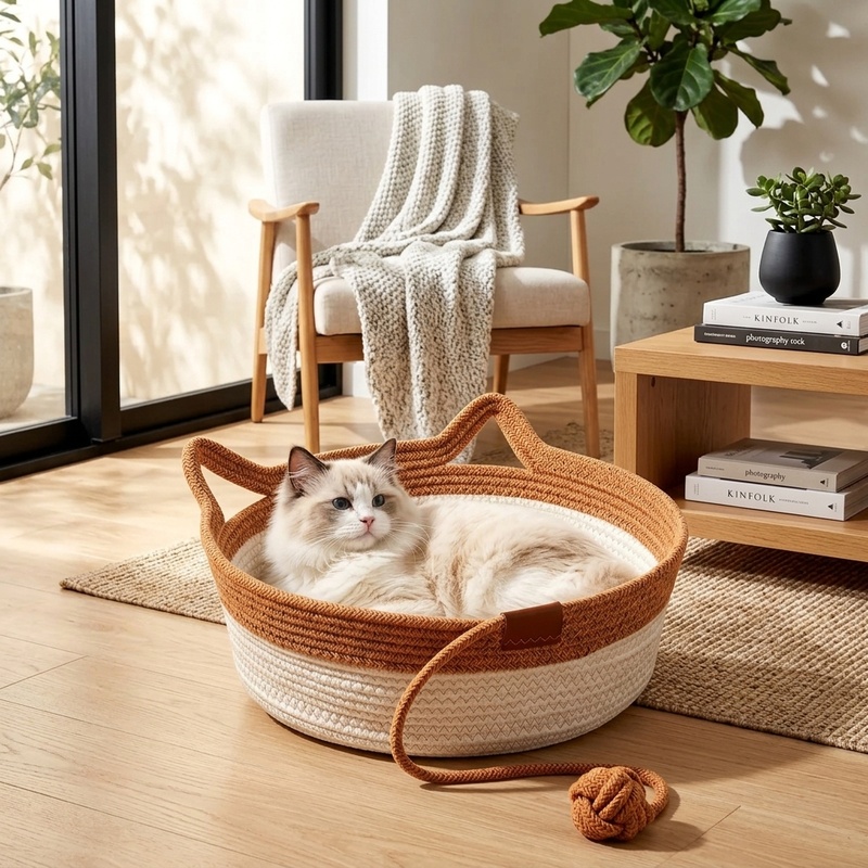 Furniture Hardware For Bed - 35/40/46cm Ręcznie Robiony Koszyk dla Kota