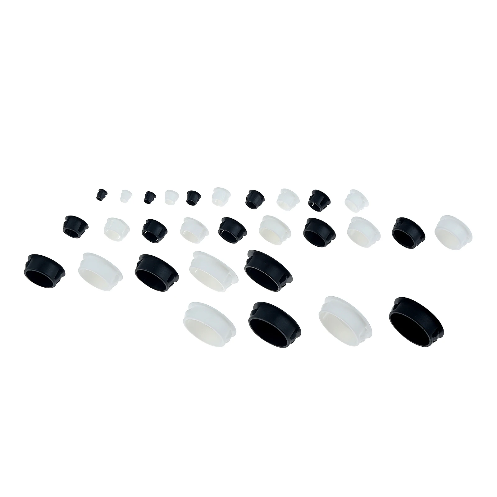 Furniture Hardware Connectors - 50 szt. Czarne/białe okrągłe zaślepki z