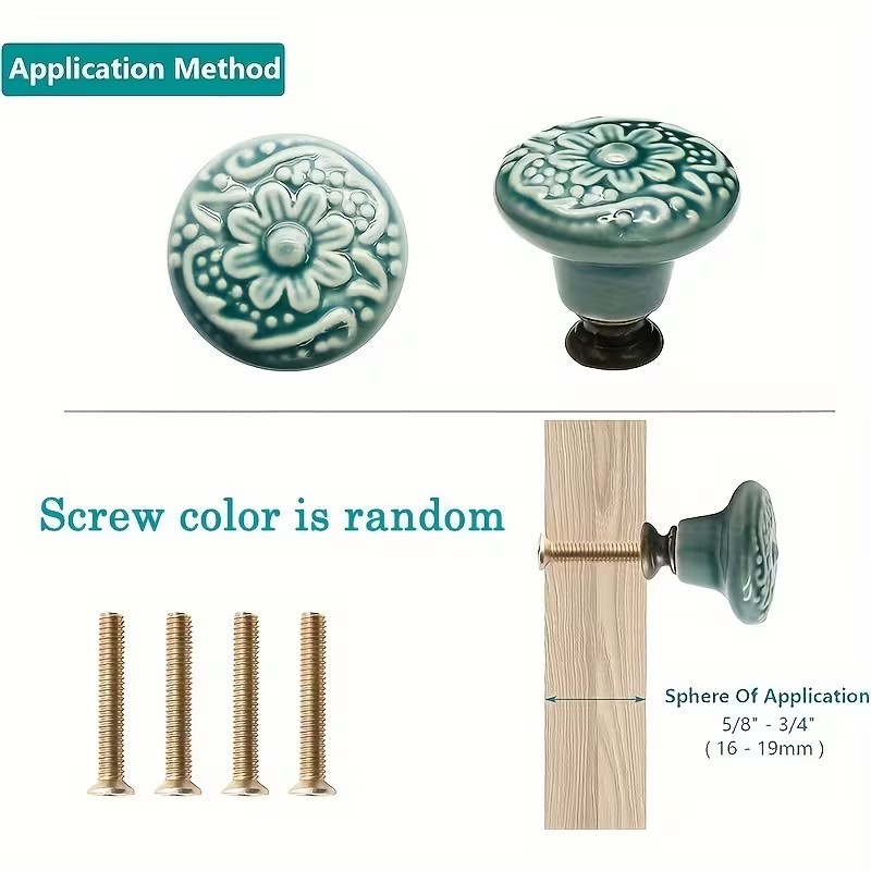 12 szt. ceramicznych gałek do  – Furniture Joint Hardware recenzja i cena