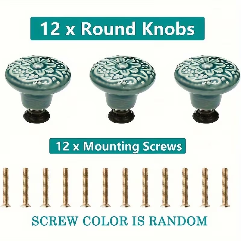 12 szt. ceramicznych gałek do  – Furniture Joint Hardware recenzja i cena
